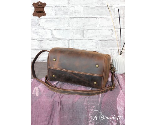 Сумка женская бостон натуральная кожа Крейзи Хорс