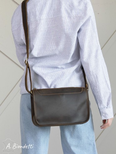 Женская сумка на плечо натуральная кожа Крейзи Хорс