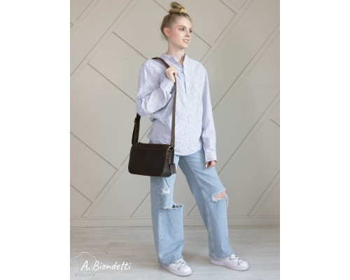 Женская сумка на плечо натуральная кожа Крейзи Хорс