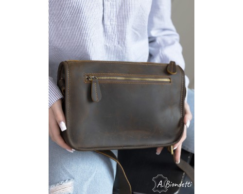 Женская сумка на плечо натуральная кожа Крейзи Хорс