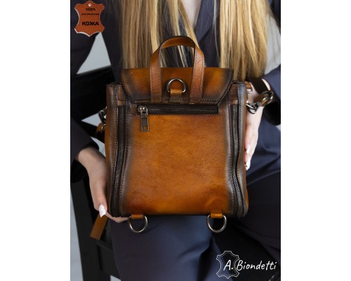 Женская сумка-рюкзак натуральная кожа