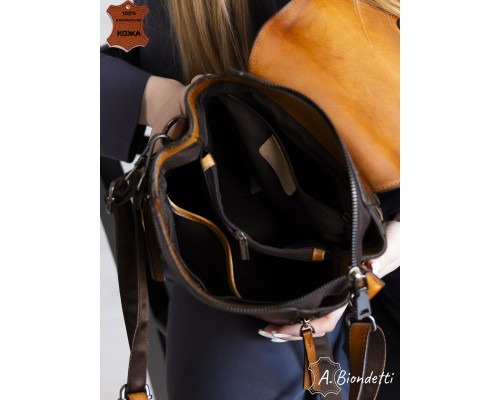 Женская сумка-рюкзак натуральная кожа