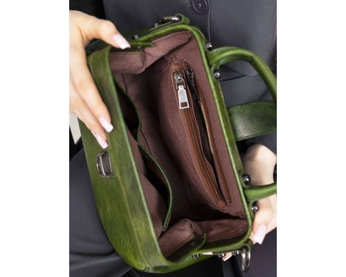 Сумка женская саквояж натуральная кожа