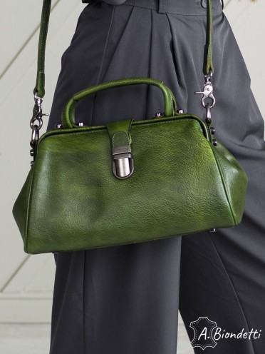 Сумка женская саквояж натуральная кожа