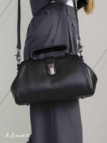 Сумка женская саквояж натуральная кожа