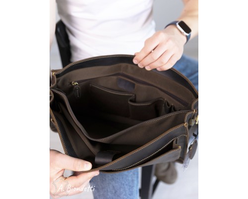 Портфель деловой натуральная кожа