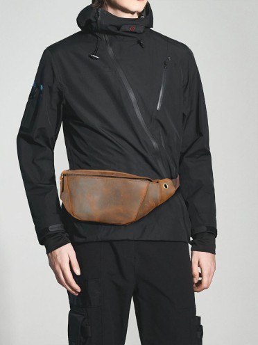 Cумка поясная натуральная кожа Крейзи Хорс