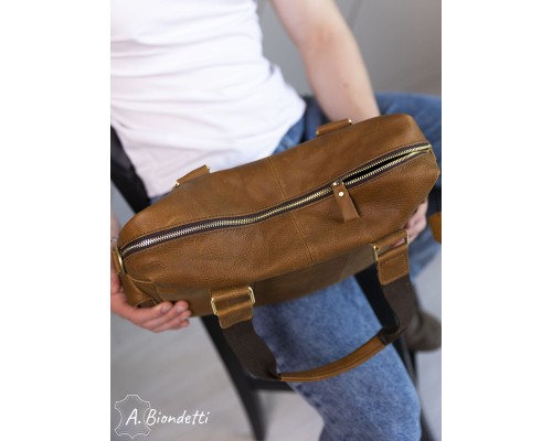 Деловая сумка-портфель натуральная кожа