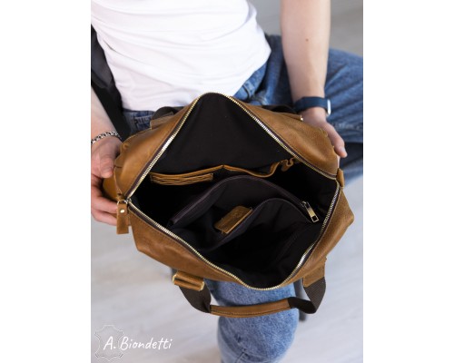 Деловая сумка-портфель натуральная кожа