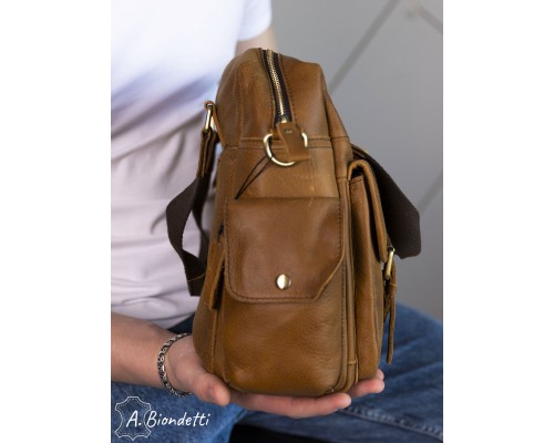 Деловая сумка-портфель натуральная кожа