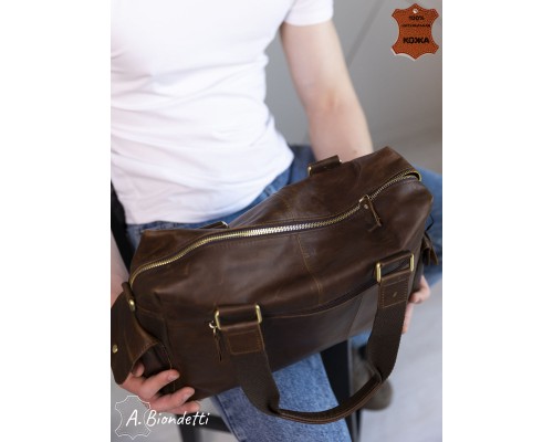 Деловая сумка-портфель натуральная кожа