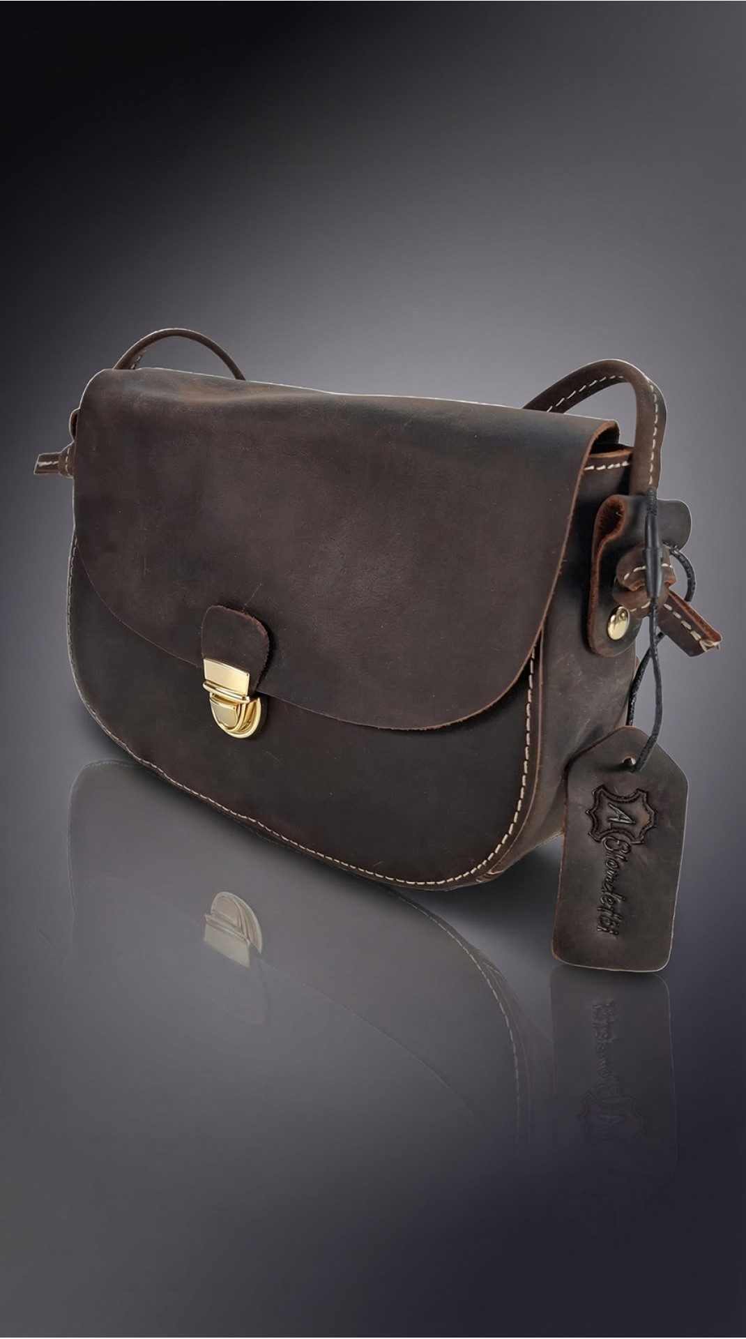 Сумка женская мини  A.BIONDETTI ЧЁРНЫЙ ШОКОЛАД