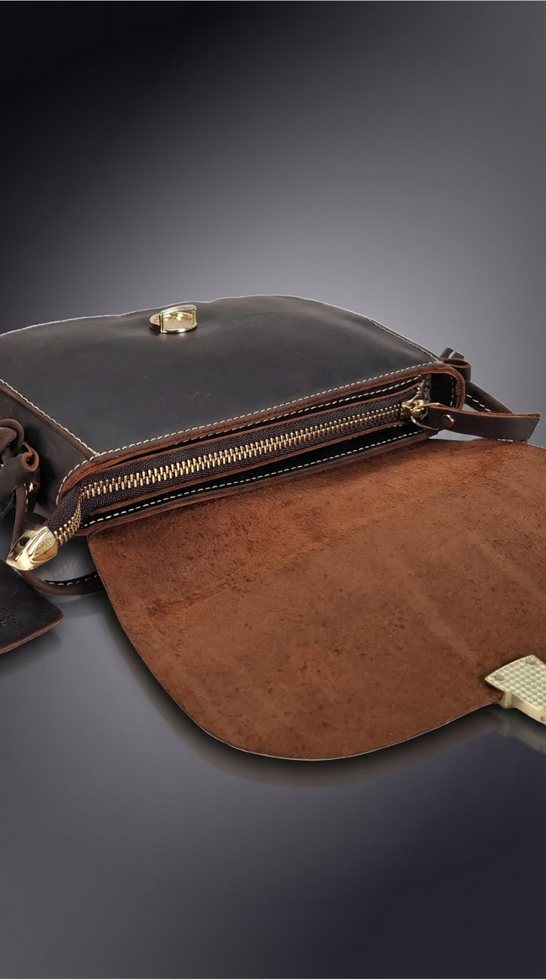 Сумка женская мини  A.BIONDETTI ЧЁРНЫЙ ШОКОЛАД