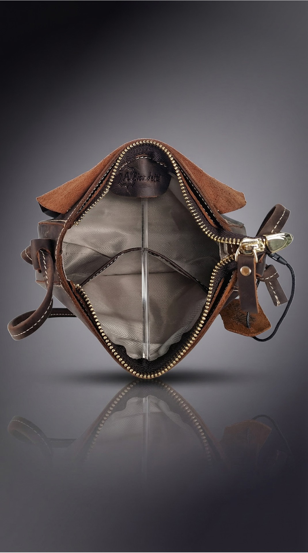 Сумка женская мини  A.BIONDETTI ЧЁРНЫЙ ШОКОЛАД